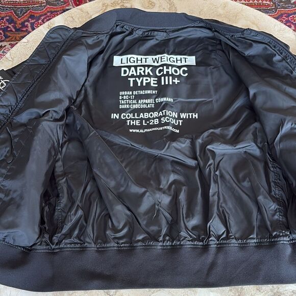 NWOT Alpha Industries - Black Chocoolate - Flyers MA-1 Bomber Jacket Unisex - Picture 13 of 15